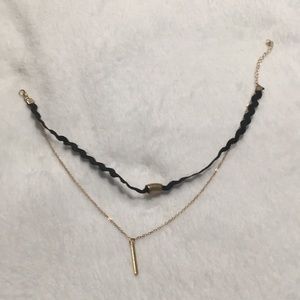 Black and gold 2-layered necklace